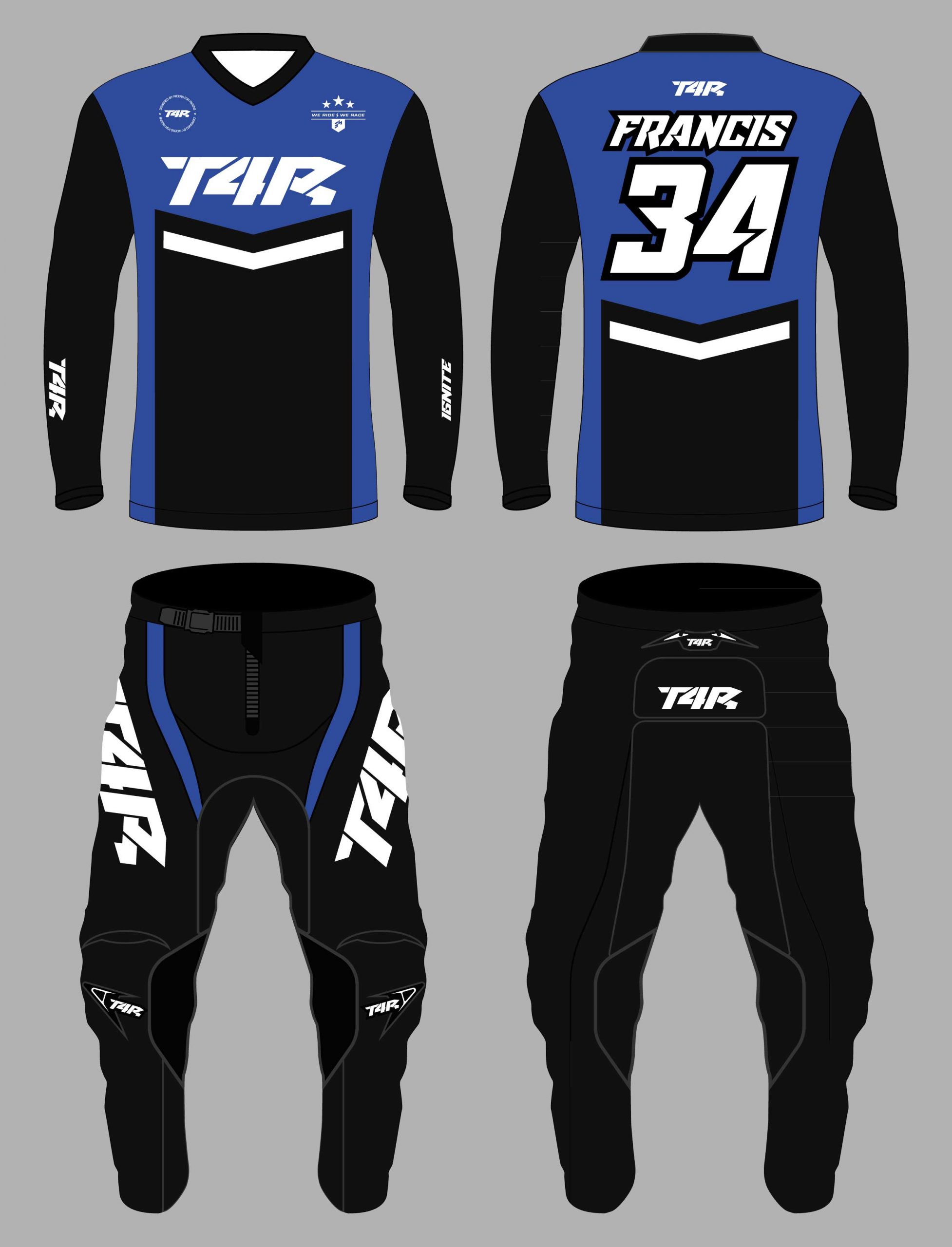 T4R Ignite Black/Blue Kit